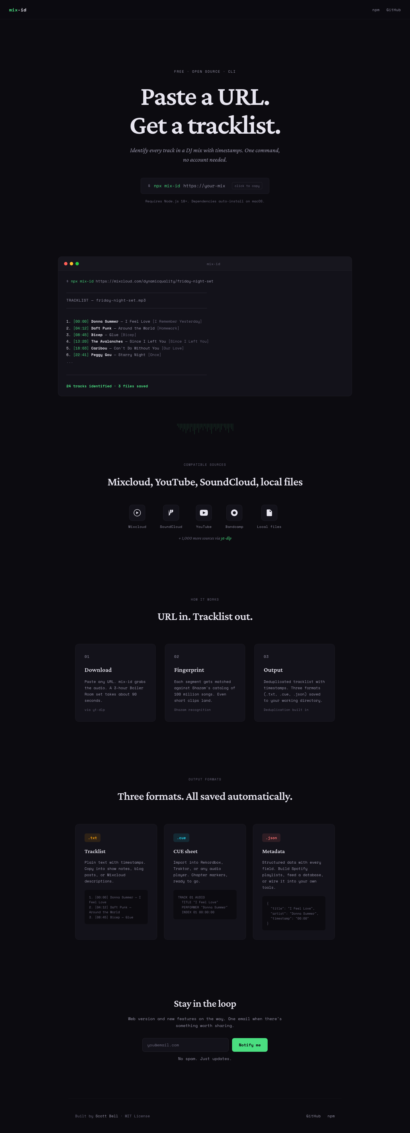 Mix ID site preview